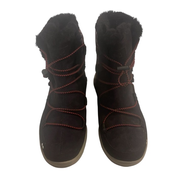 Ryka Alyssa Women's Black and Burgundy Fur Lined Winter Boots - Picture 4 of 7